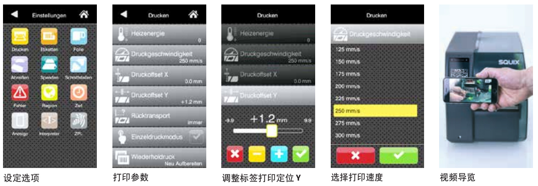 工业用条码打印机操作面板